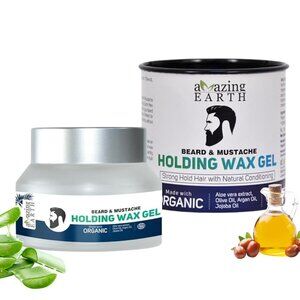 AMAzing Earth Beard & Mustache Holding Wax Gel for Men 50gm for Strong Hold